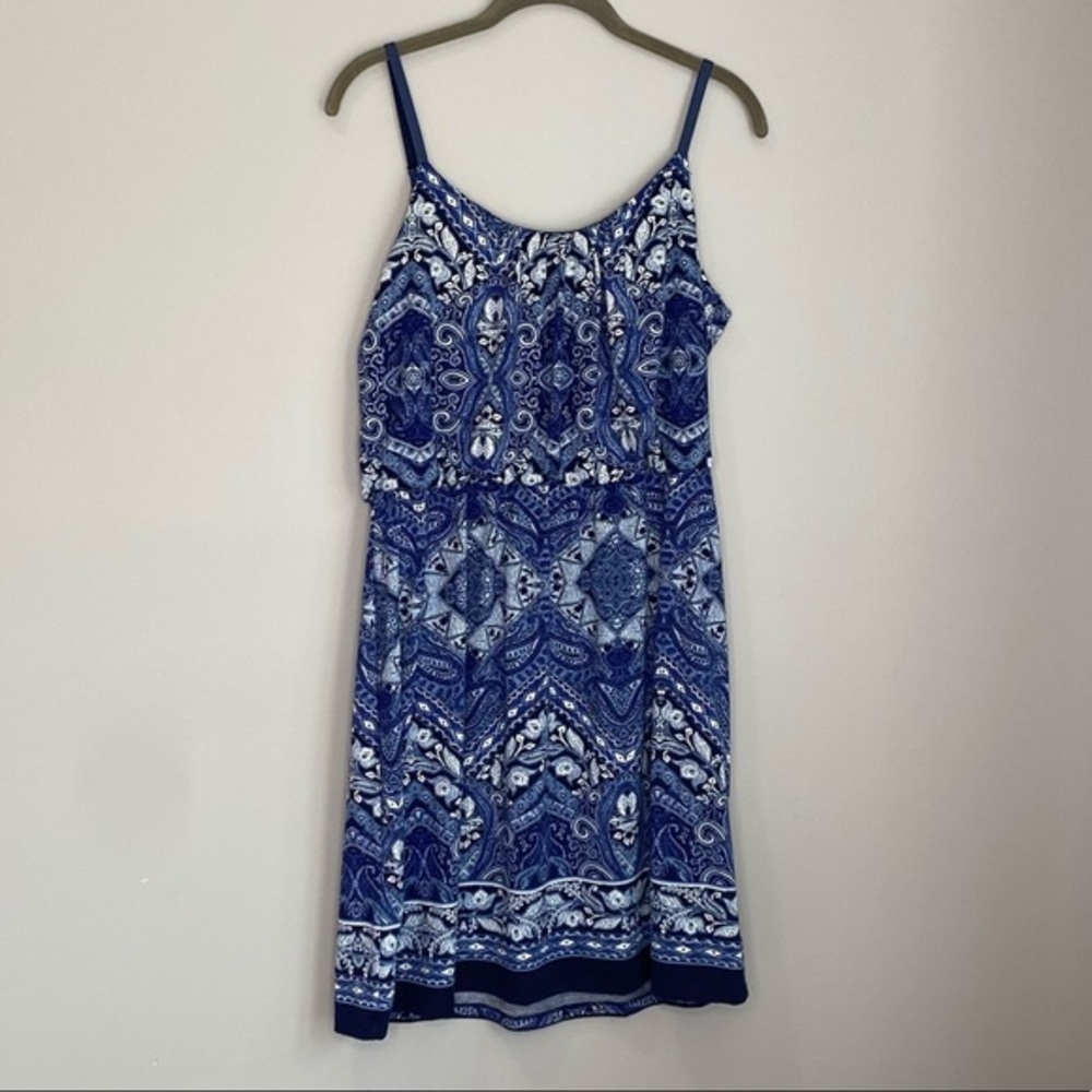 Maurices Blue and White Patterned Sundress - Picture 1 of 4